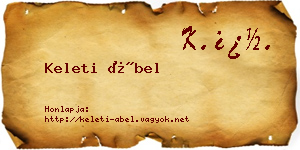 Keleti Ábel névjegykártya
